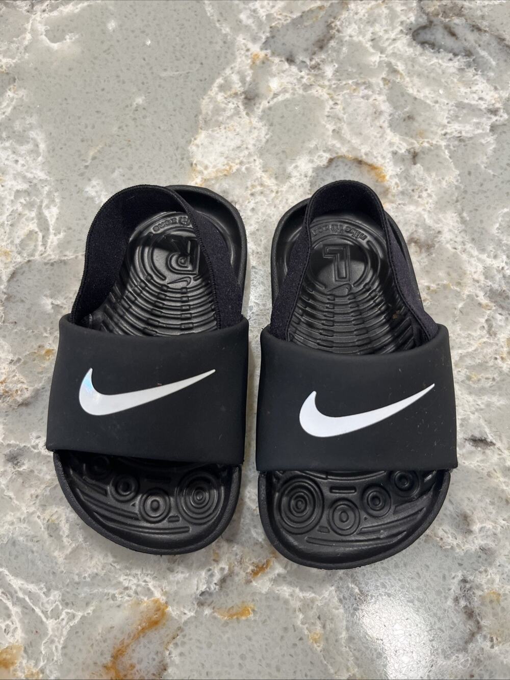 NIKE Toddler Slides BV1094-001 Kawa Slide Black Size 6C Little Kids